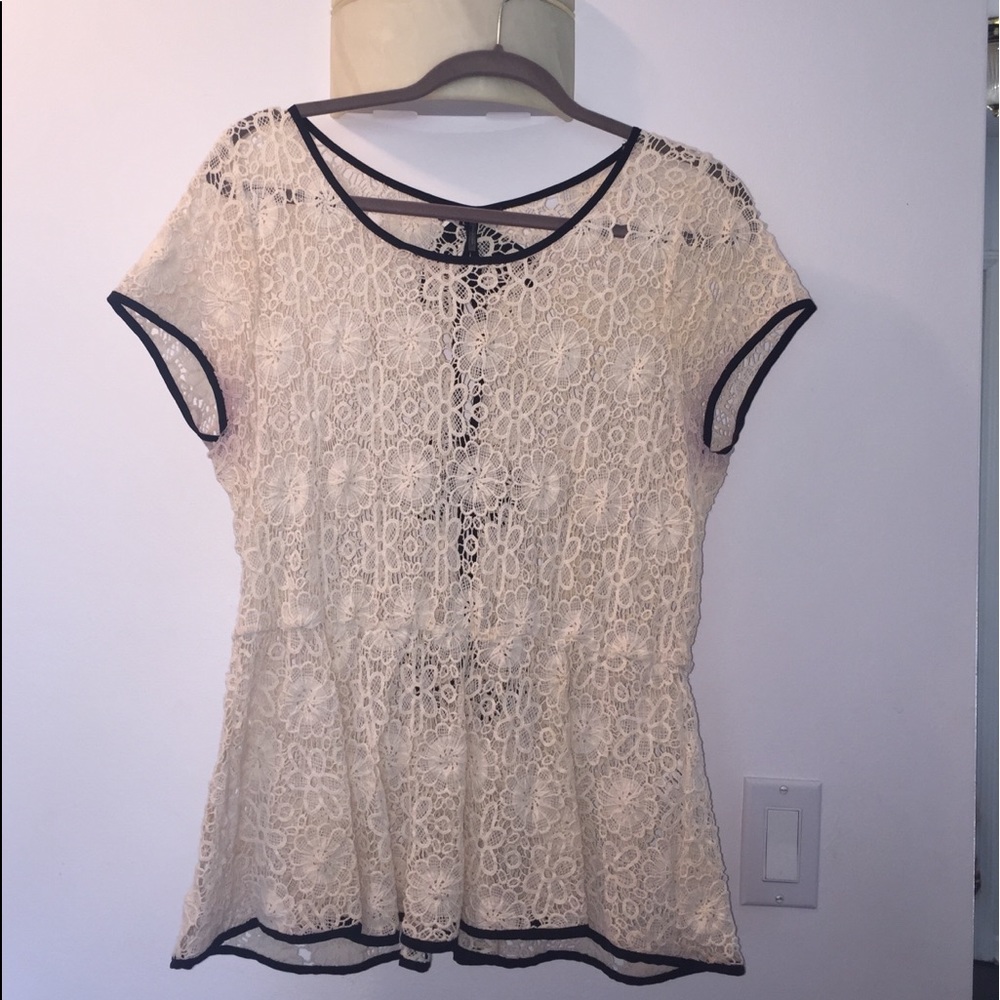 Juniors size large lace top.